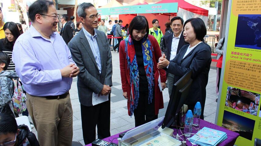 Presenting to the officiating guests